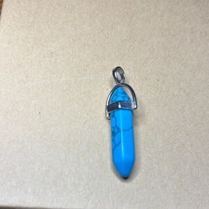Silver and Blue Pendant Necklace